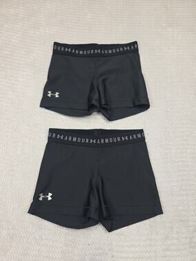 Under Armour Shorts Womens Small Black Compression Gym Volley Ball Athletic